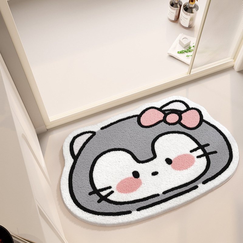 hellokitty凯蒂猫浴室地垫可爱卡通少女卧室装饰地垫隔凉脚垫代发|undefined
