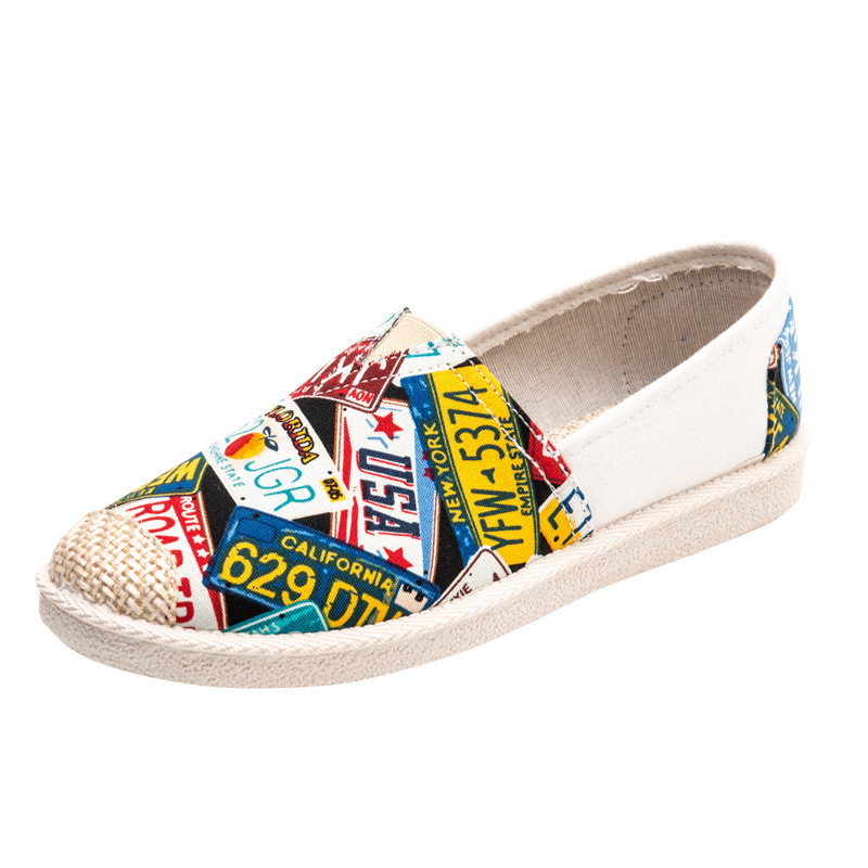 Espadrillas donna in tela graffiti traspiranti da passeggio_voghion.com