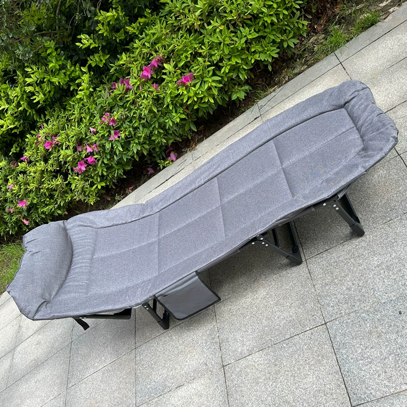 Новый стиль на открытом воздухе повседневная хлопчатобумажная регулируемая высота шезлонги домашний офис обеденный перерыв односпальная удобная раскладная кровать