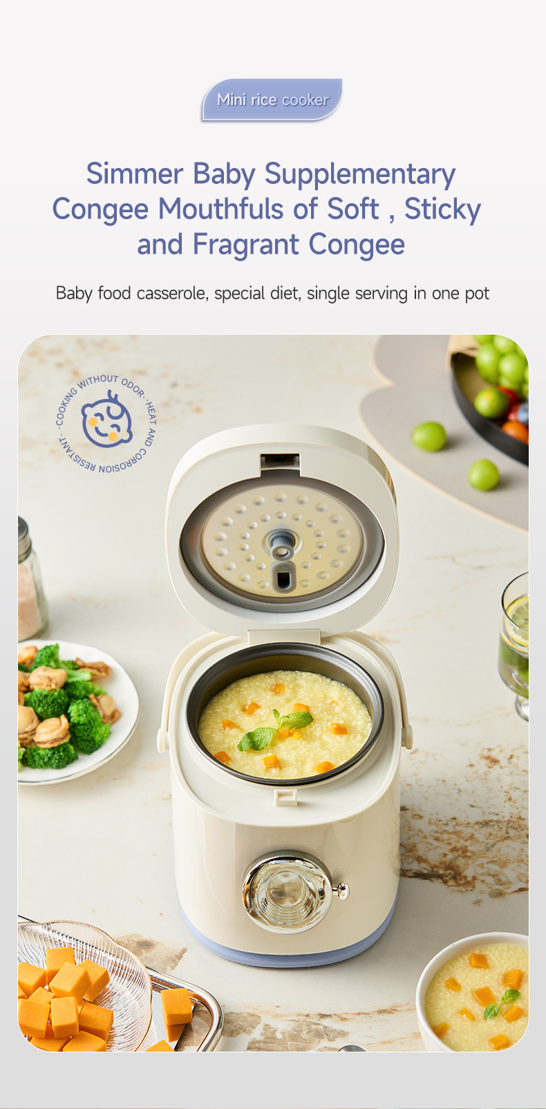 Export 1.2-liter Mini Cooker, Small One-person Electric Rice Cooker_voghion.com