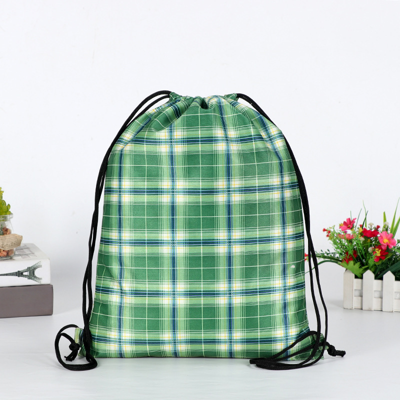 Bolsa de cordón de lona de algodón grueso al por mayor de fábrica que hace la mochila con cordón mochila bolsa de mochila con cordón de estudiante puede ser logotipo personalizado