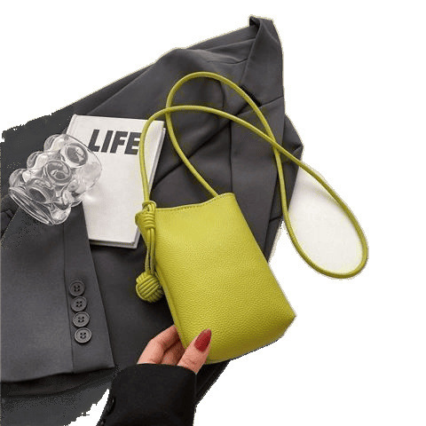 Summer summer, fire cross-section small bag for girls 2025 new green mini walking texture niche mobile phone bag