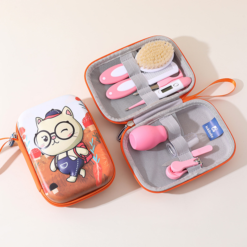 Productos maternos e infantiles al por mayor termómetro infantil cuidado de ocho piezas EVA paquete de enfermería aspirador nasal juego de cortaúñas