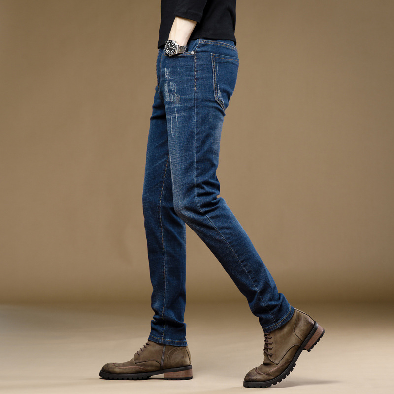2025 New Mainly Recommended Jeans Spring Summer Slim Fit Skinny Stretch Straight Long Pants Men's Trendy Brand_mkmklike.com