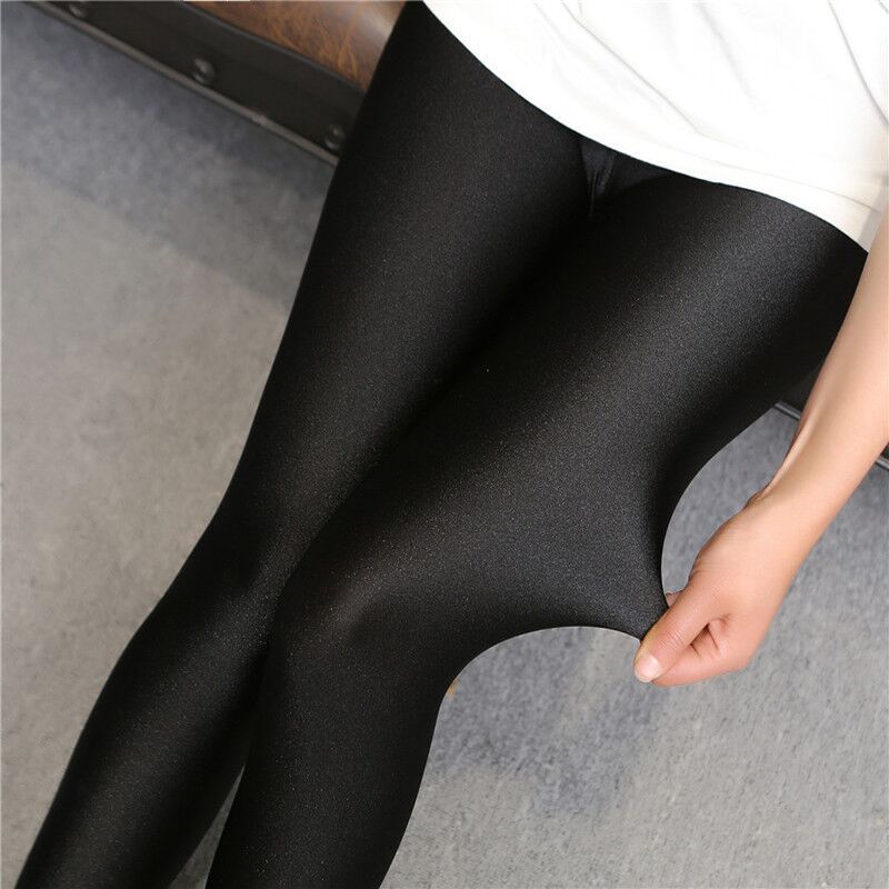 Velvet Leggings for Women, Autumn and Winter Outer Wear Glossy Pants, Thickeneded Slimming Look Warm Pants, Winter Large Size Elastic Foot-Stepping Velvet Pants