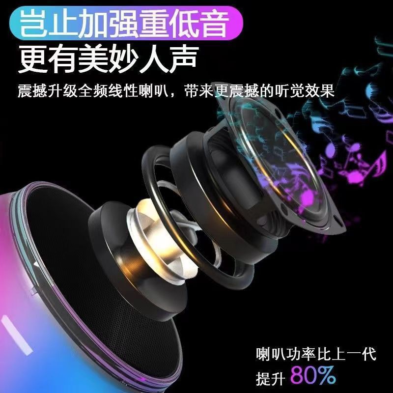 【代発可】s 100小型鋼砲bluetooth音響小型デスクトップ高音質携帯カラフルな雰囲気灯家|undefined