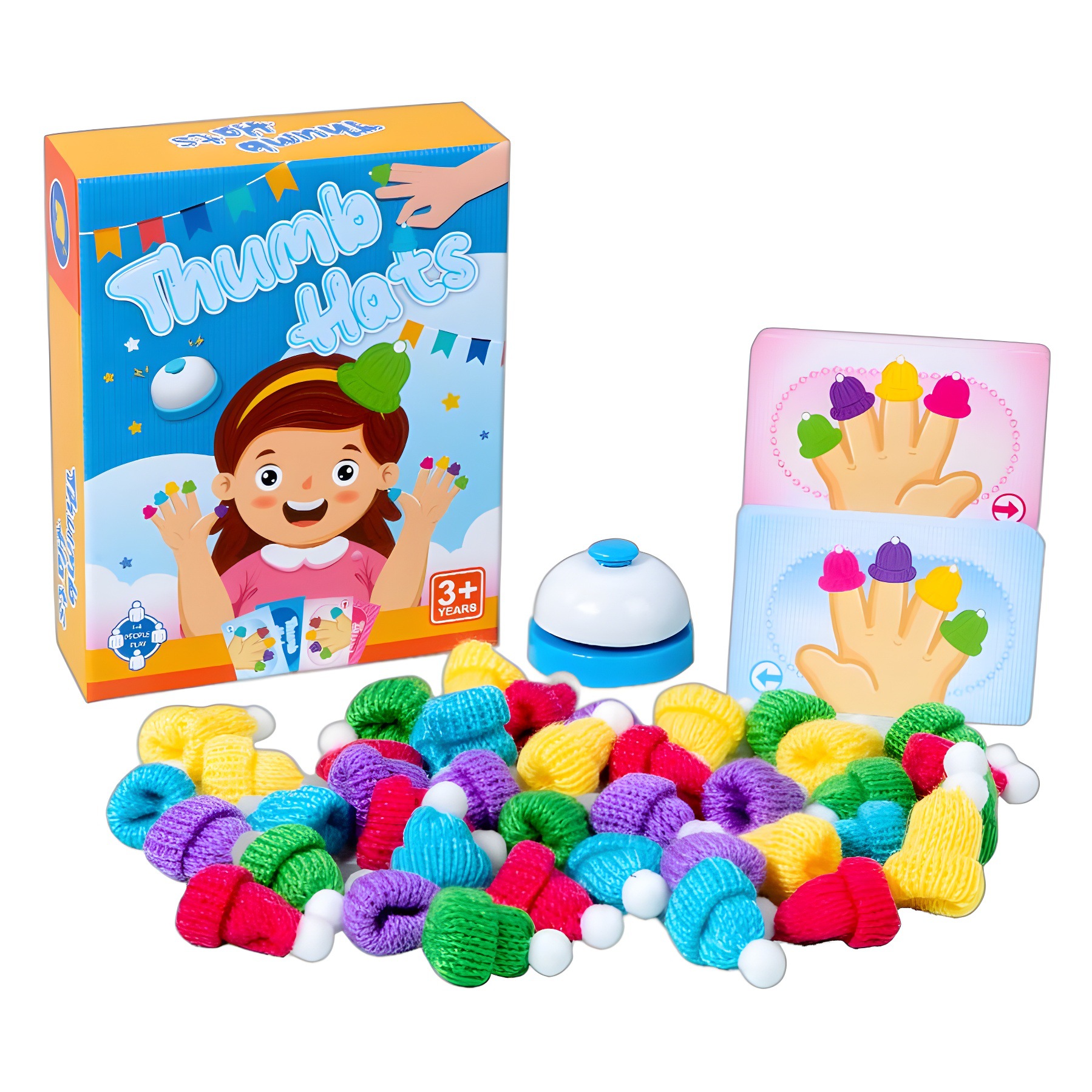 Juguetes de entrenamiento cognitivo de pares de color para niños, sombreros de pulgar, juegos de mesa interactivos para padres e hijos