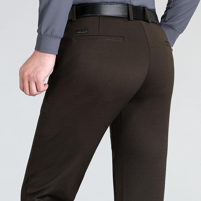 一件代发休闲裤男宽松直筒裤轻商务秋冬款长裤弹力高端中年西裤子