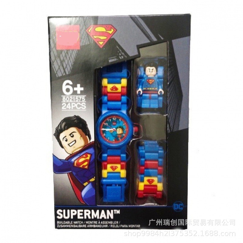 Compatible with Lego Children's Watch Toys, Building Blocks, Police, Batman, Superman, Ninjago, Kai, Emmett