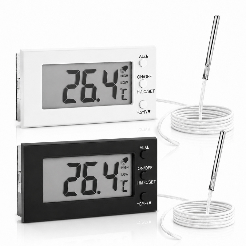 Cross-Border Embedded Digital Oven Thermometer with High Temperature Alarm and Probe for Home Use Food Thermometer Kitchen Baking
