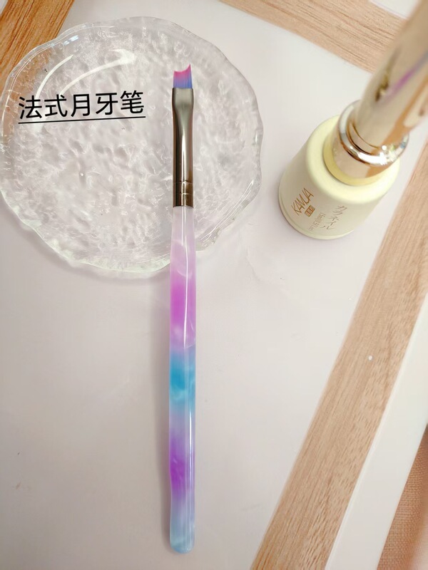 跨境渐变晕染美甲笔套装大方圆笔平头笔圆头笔渐变笔月牙笔拉线笔|undefined