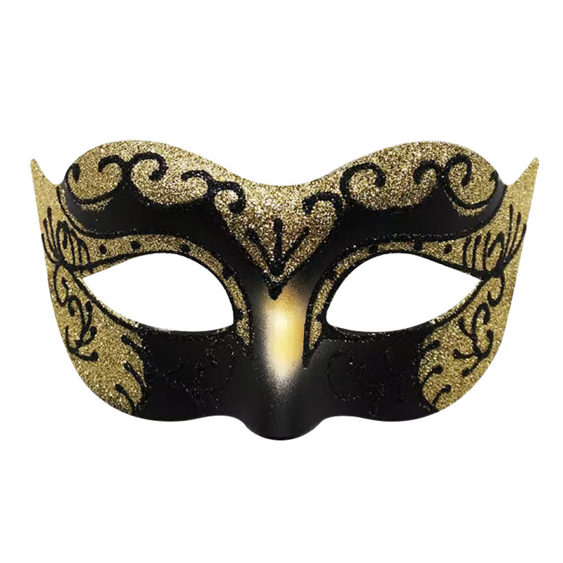 Pop Halloween Jazz Fairy Half-Face Head Plate Plastic Duro Grabado Party Half-Face Mask