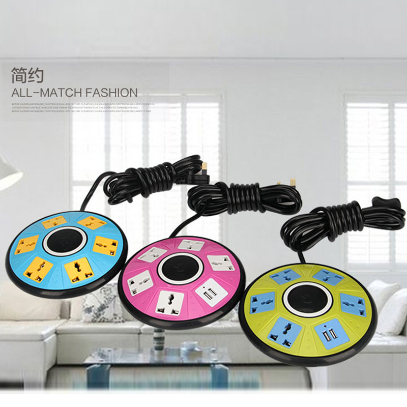 Comercio exterior exportación en el extranjero nueva carga creativa UFO platillos voladores redondos USB placa de enchufe fabricantes