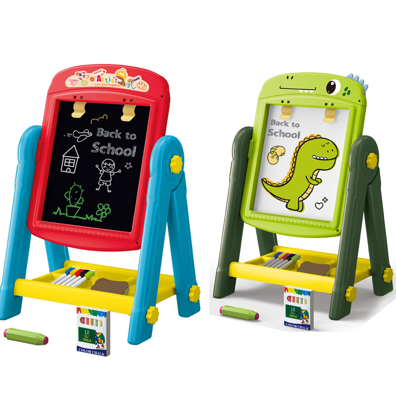 Nuevo tipo de tablero de dibujo infantil transfronterizo de doble cara borrable tablero tipo soporte de tablero de escritura de enseñanza para estudiantes de primaria