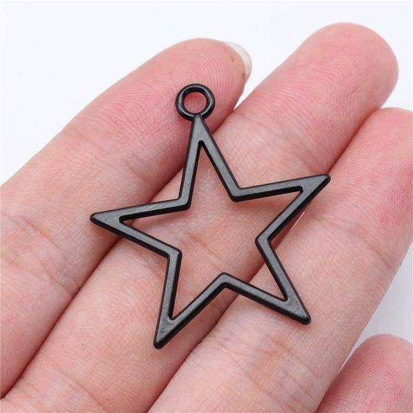 Hollow five-pointed star D11711_36x33mm