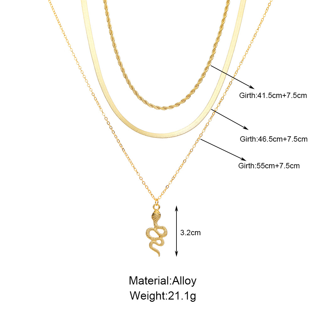 Simple Fashion Disc Multilayer Snake Necklace Wholesale Nihaojewelry display picture 1