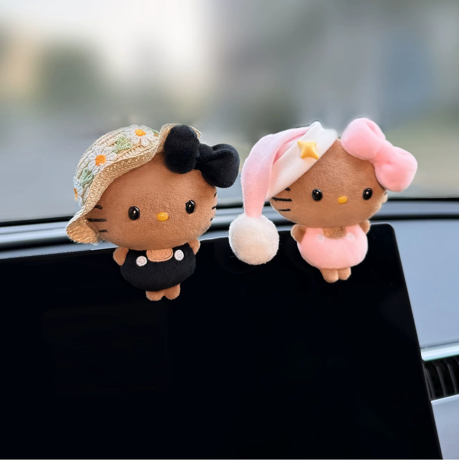 2026 New Car Ornaments, Dashboard Screen Lying Car Doll, Display Car Interior Decorations, Cute Kitty