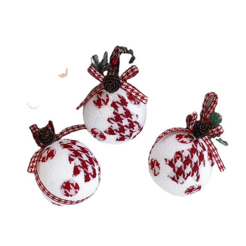 Hong Kong Heng BOLA DE Navidad decoración colgante bola de espuma de gama alta bola 3 Pack decoración del árbol de Navidad colgante decoraciones de Navidad