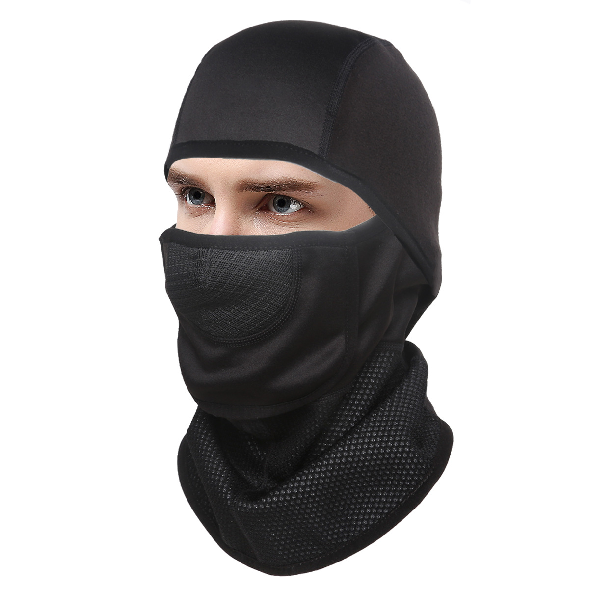 Maschera viso calda per sci e testa autunno e inverno all'aperto ciclismo moto pesca protezione viso e collo_voghion.com