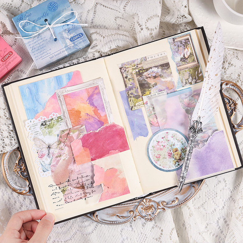 Papel de material de viento para niños, cuentas de mano, papel de notas de fondo no adhesivo, papel de fondo, mensaje de notas