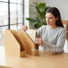跨境木质桌面文件夹文件收纳架办公室文件整理收纳整理架