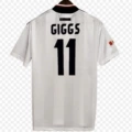 98-99 White Man L Away Short Sleeve + #11