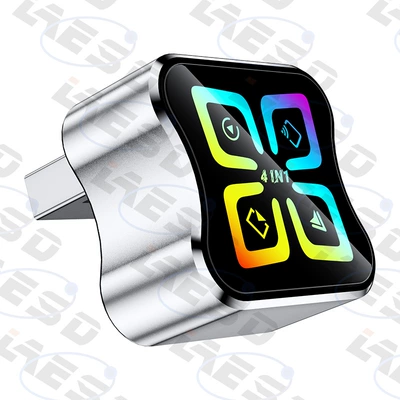 Android and Apple Screen – Simsiz CarPlay və Android Auto - q1bf-silver-color-marker-metal-glass-4-in-1-wireless-carplay-android-auto-adapter-apple-android-screen-mirroring-exclusively-for-overseas-use
