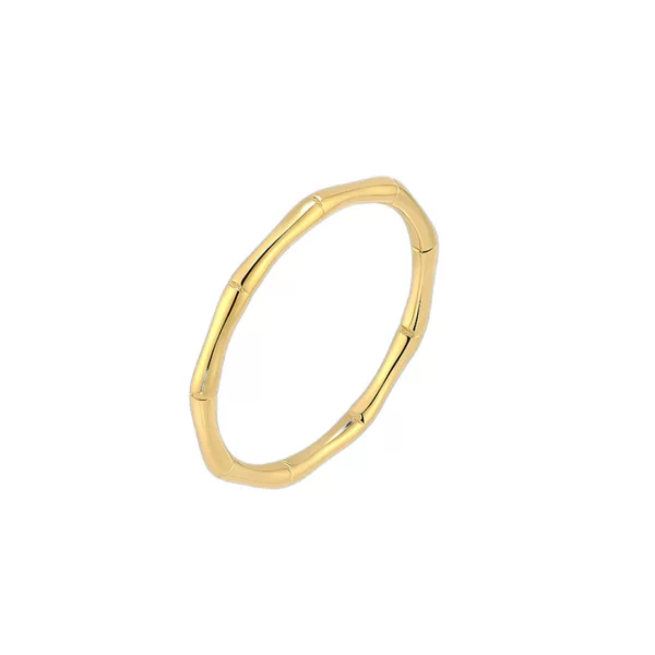 High-End Niche Style Bamboo Titanium Steel Ring for Women Ins Cool Style Non-Fading Couple Trendy Men's Ring Hand Jewelry