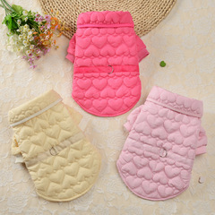 2023冬季新款寵物衣服愛心棉衣保暖狗狗服裝可愛漂亮貓咪狗狗衣服