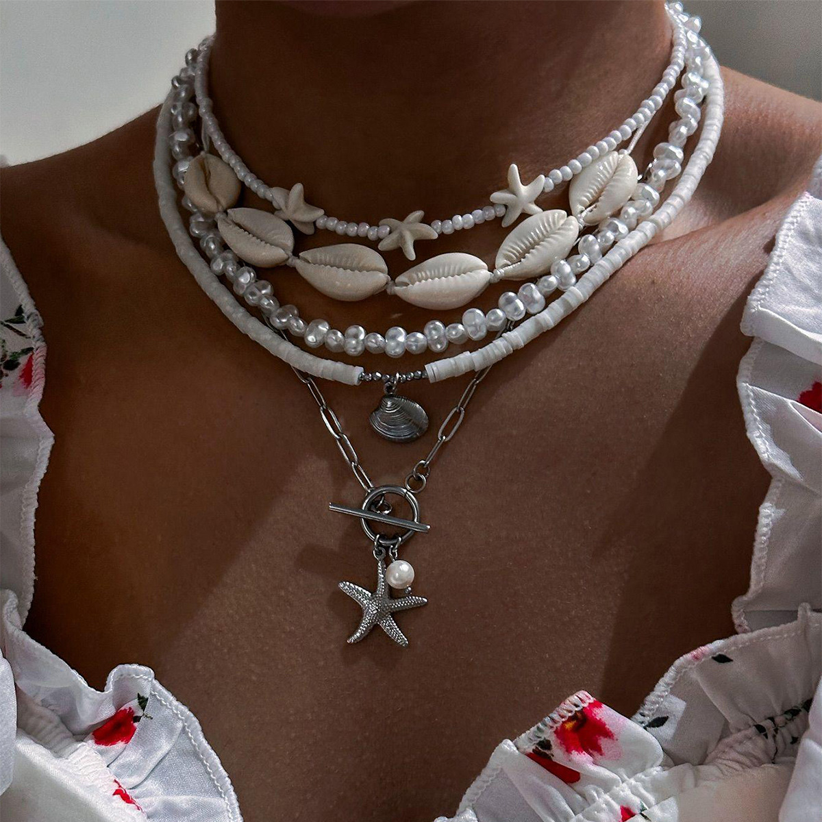 Imitation Pearl Hot Selling Beautiful Shell Jewelry Niche High-End Clavicle Chain Women's Ocean Necklace Light Luxury_voghion.com