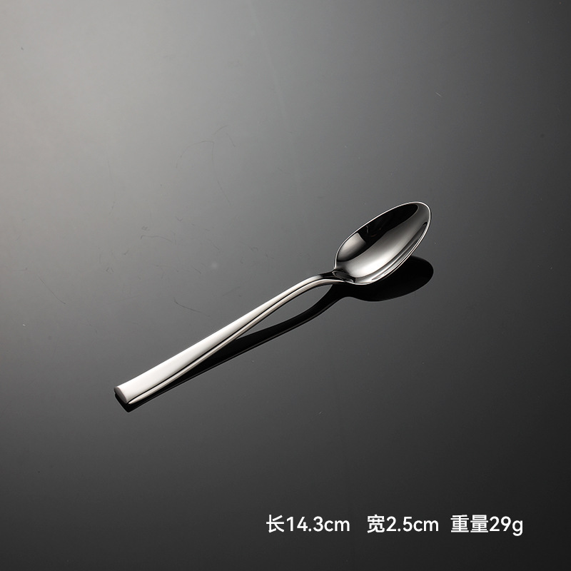 Aien 鍛造 304 ステンレス鋼角ハンドル斜め洋食器ナイフ、フォーク、スプーンホテル厚いクロスボーダーメインテーブルナイフとフォーク|undefined