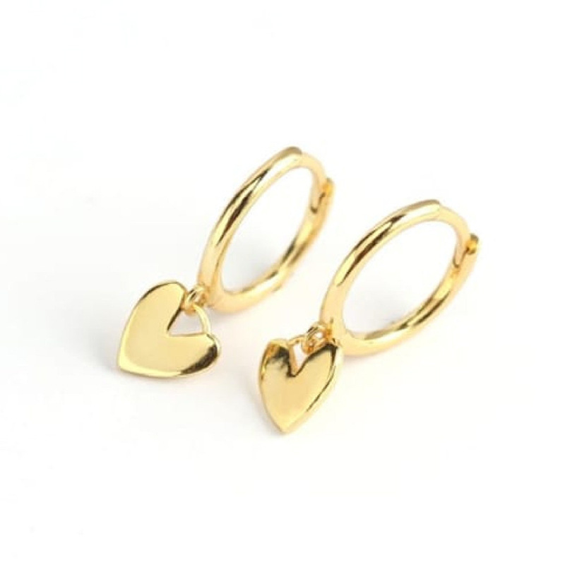 Boucles D'oreilles En Cuivre Avec Boucle D'oreille En Forme De Coeur display picture 5