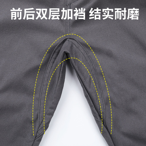 Spring and Autumn Pure Cotton Workwear Set for Men, Labor Protection Workwear, Electric Welding Site Uniform, Thick and Durable Factory Clothes, Welder Anti-Scald