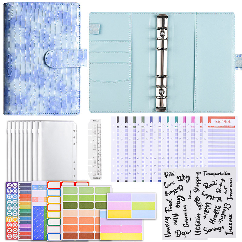 [명품선물팩] - 럭셔리 악어블루 (저가카드 12장 + 지퍼백 8장 + 워드스티커 2장 + 다기능스티커 3장 + 캘리퍼스 1 + 컬러라벨스티커 2 + 2