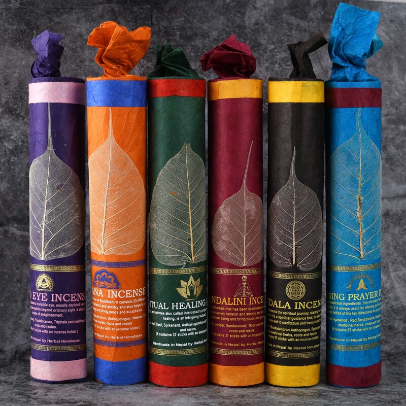 Nepalese Bodhi Leaf Barrel Natural Xizang Incense Sticks, 6 Types to Choose from