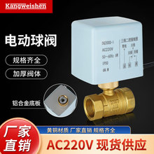 金属电动球阀耐高温水处理/化工管道配件AC220V DC12-24V现货速发