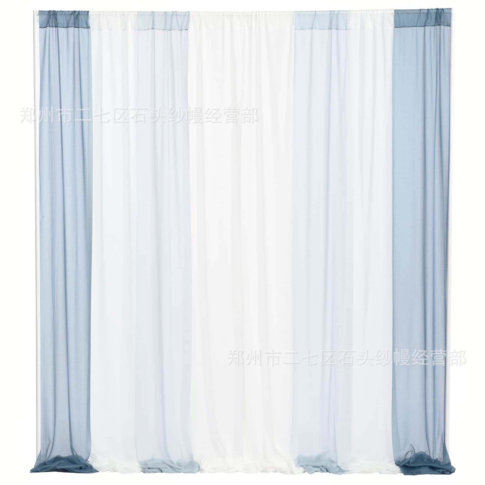 Amazon Pearl gasa Valance cortina tira de tela drapeado tela libre de arrugas boda fiesta decoración de fondo