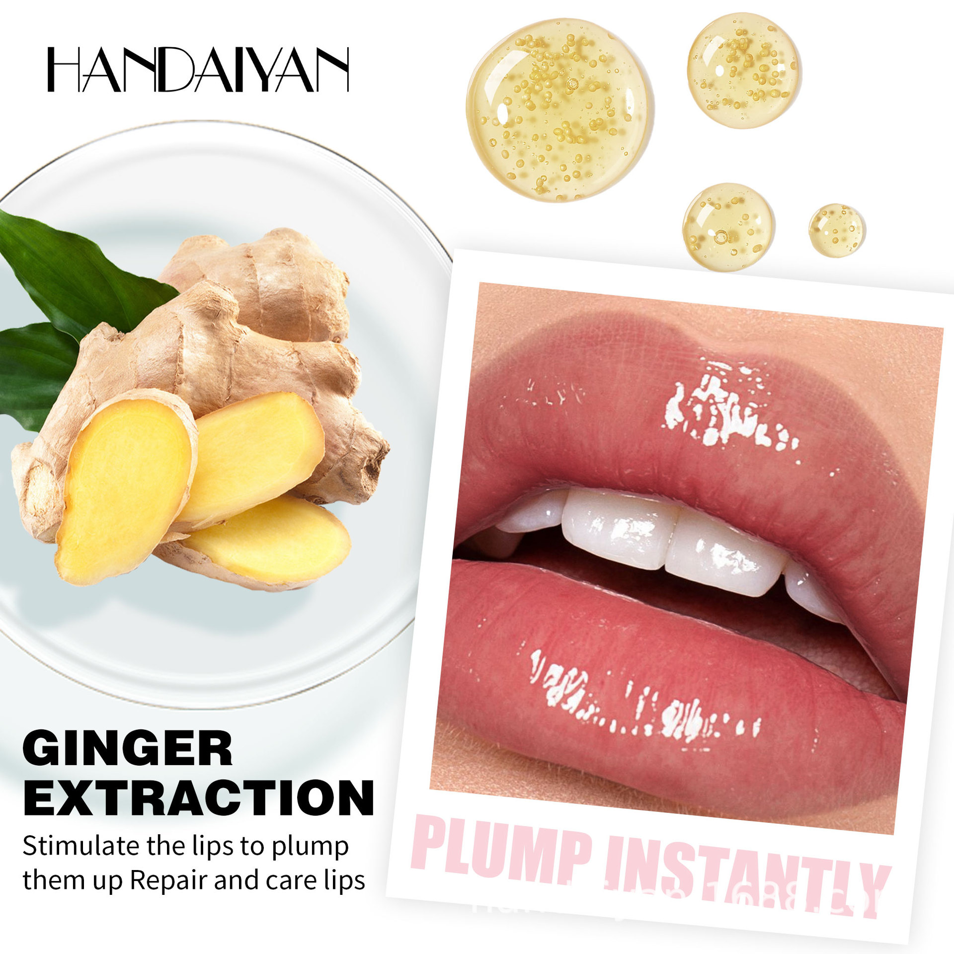 HANDAIYAN transfronterizo venta caliente labial miel de labios humectante labial húmeda fácil de colorear labial miel de labios humectante labial image 4