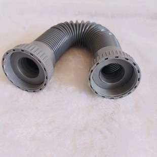Vegetable washing basin sewer pipe 40 telescopic double-buckle steel wire pipe vegetable washing basin double-headed pipe