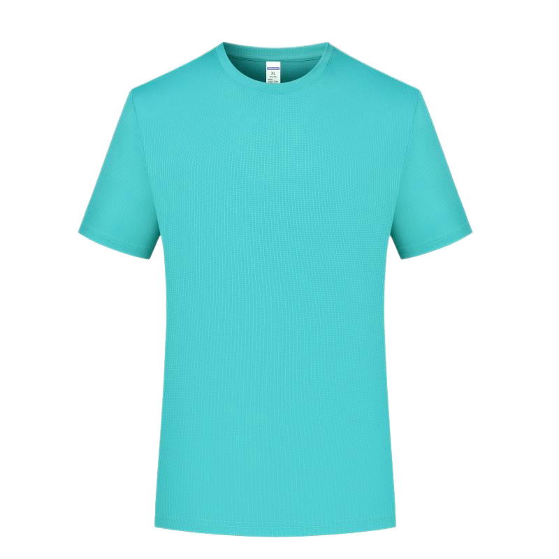 Hielo rápido secado camiseta de cuello redondo logotipo personalizado camiseta publicitaria ropa de trabajo transpirable camiseta deportiva de manga corta