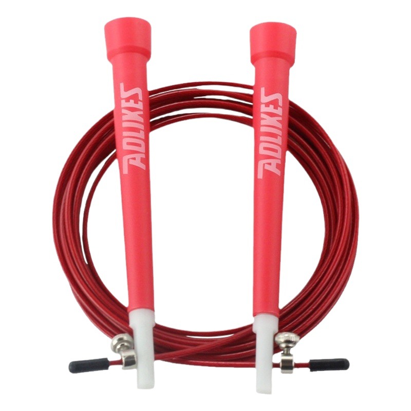 Cuerda de Saltar de Acero para Ejercicio Físico, Examen de Competición, Velocidad Ajustable, Mango de Plástico