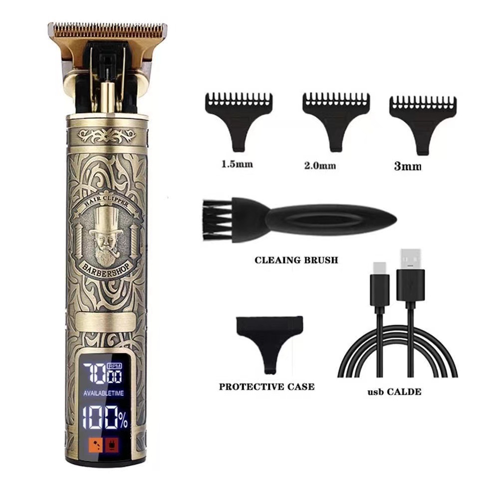 Cortadora de pelo profesional para peluqueros, recortadora universal para desbaste, recorte y afeitado, recargable para adultos.