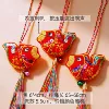 Colorful Bells and Sequined Fish Necklace