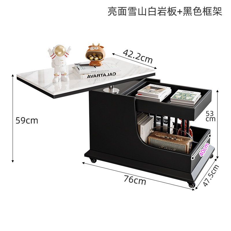 [하이그레이드 블랙] 밝은 눈 덮인 산 흰색 슬레이트 [탈착식 리프팅]