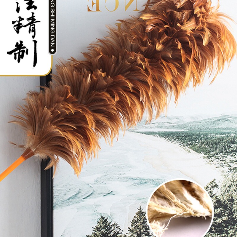 Feather Duster for Car Cleaning, Household Furniture Dust Removal, Dense Dust Sweeper, Handmade Feather Duster