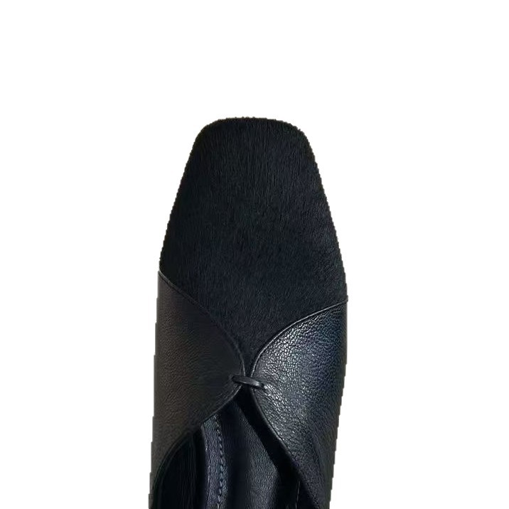 2026 verano nuevo estilo simple ligero diseño de empalme de estilo de lujo cuadrado cómodo clásico zapato de moda de mujer simple