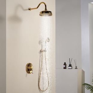 Cross-border concealed all-copper in-wall shower suit European-style hand-held shower head embedded in shower shower