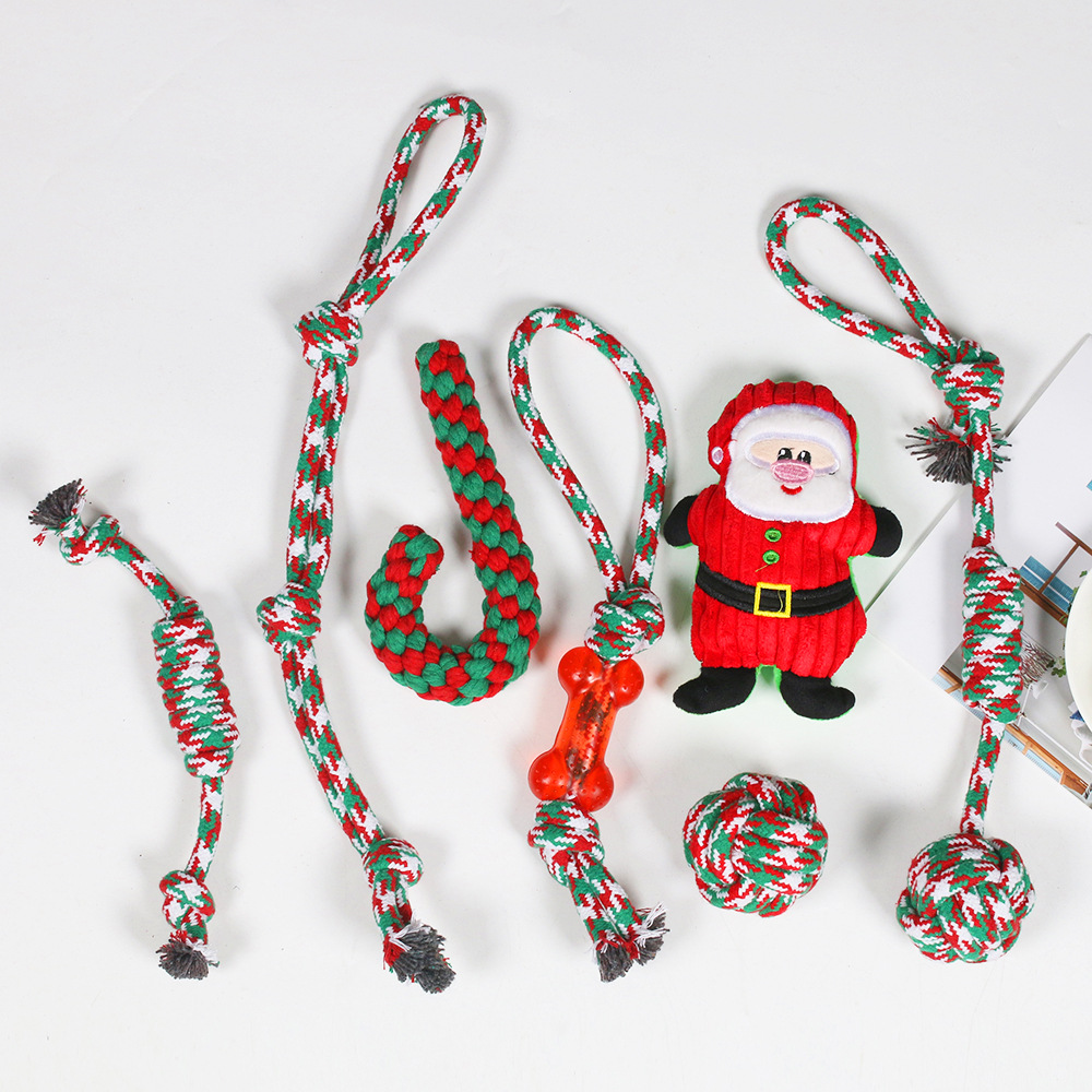 El popular juego de juguetes para la dentición de perros de Amazon, juguete de cuerda de algodón para mascotas, resistente a las mordidas, alivia el aburrimiento, suministra juguetes de autoentretenimiento.