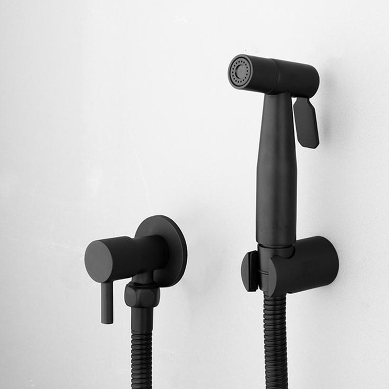 Black handheld toilet stainless steel