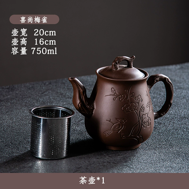 Capacious teapot, filter, tea set